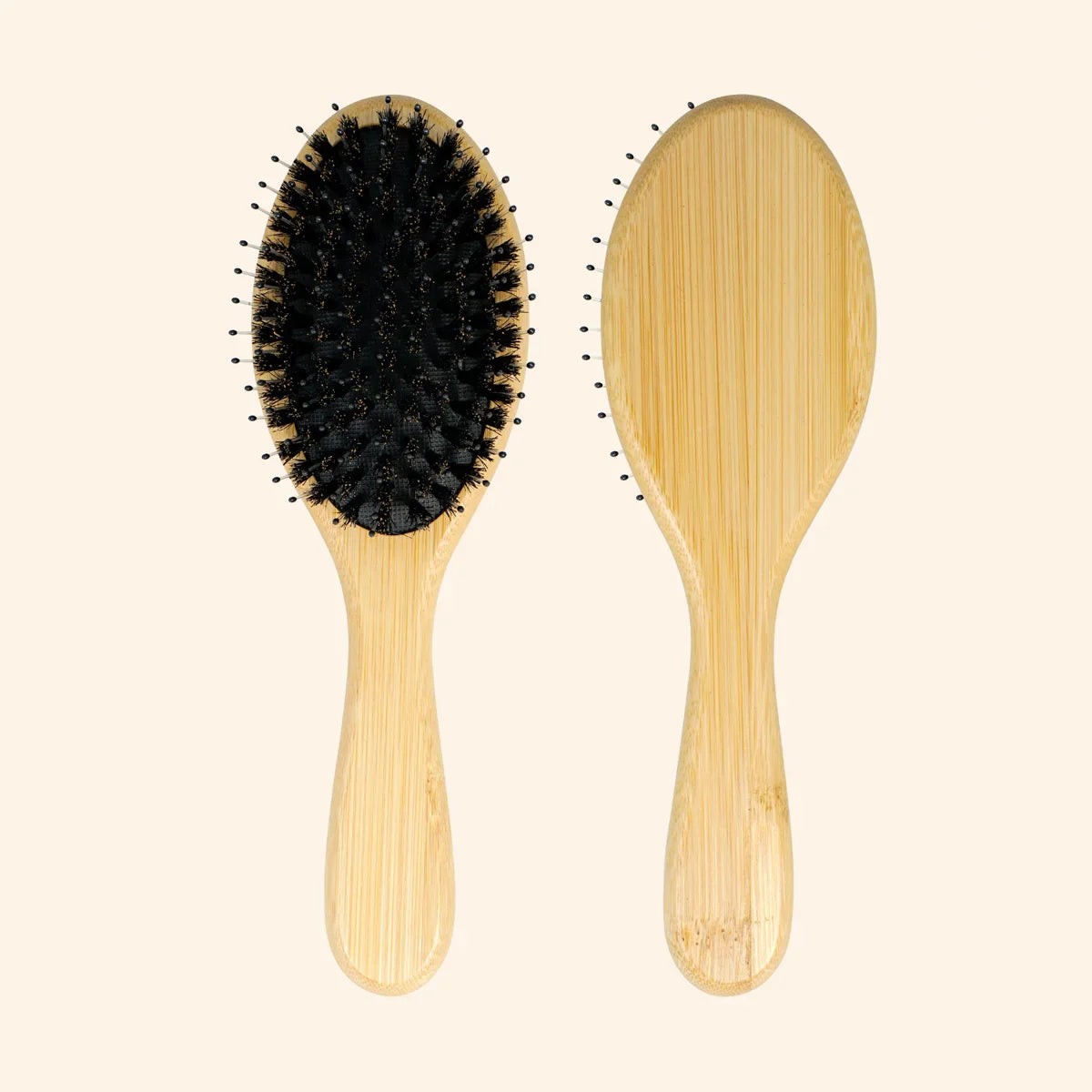 Bamboo Hair Brush with Boar Bristles – Detangle & Shine