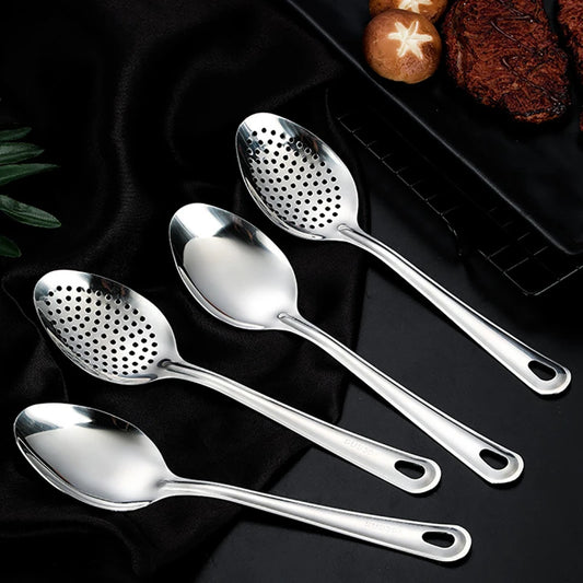 304 Stainless Steel Strainer Spoon Colander Ladle Filter Strainer Food Skimmer Useful Things For Kitchen Gadgets Kitchenware Peaceful Pleasures Health and Wellness