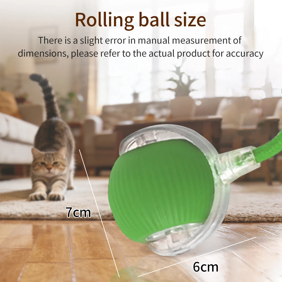 Smart Cat Toys Automatic Rolling Ball Fake Tail Rechargeable Electric Pet Interactive Toy Dog Cat Training Imitate Mouse Tail Peaceful Pleasures Health and Wellness