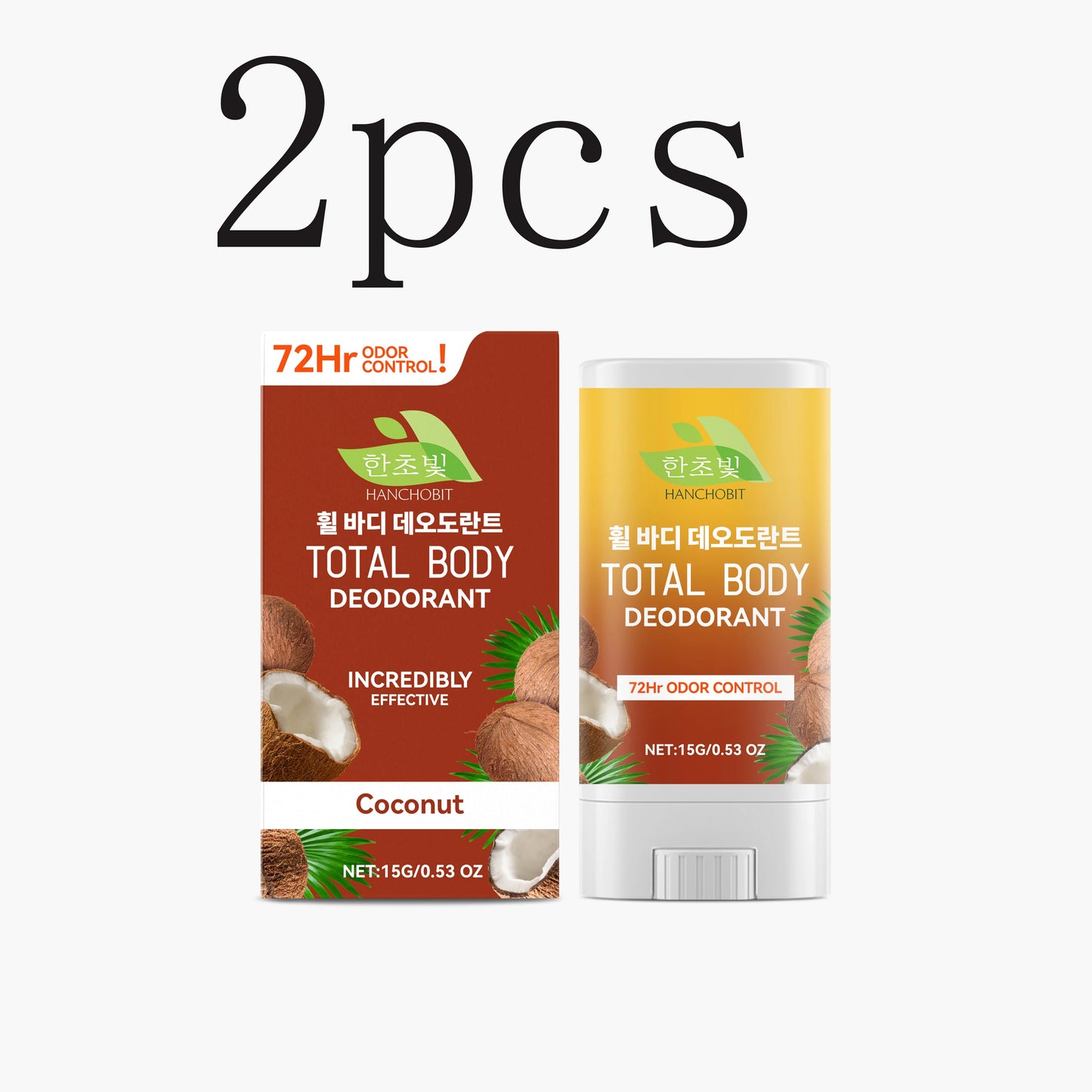 Coconut Deodorant Body Stick – Odor Neutralizing & Moisturizing