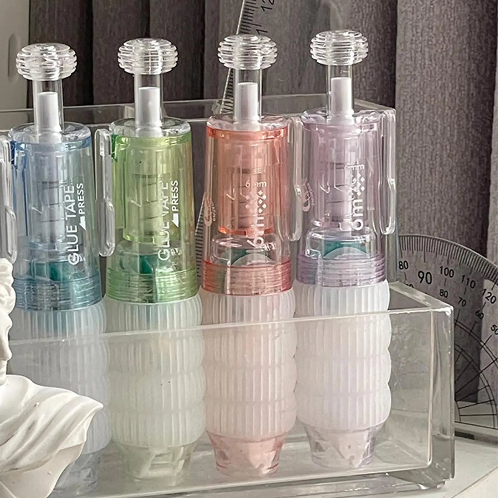 Press Type Glue Pen Erasable & Strong Adhesion Refillable Solid Glue Stick for Scrapbooking Cardmaking, Handmade Stationery Peaceful Pleasures Health and Wellness