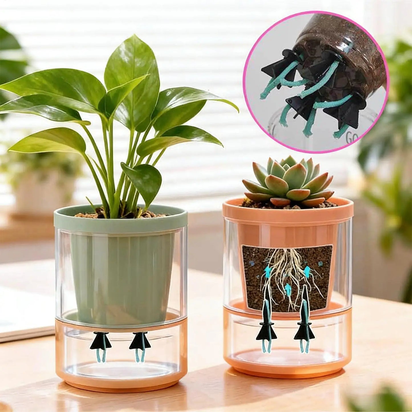 4pcs Plant Water Absorber Set Self-Watering Tool with Sharp Pointed Tip Watering Spikes Vacation Auto Irrigation System Peaceful Pleasures Health and Wellness