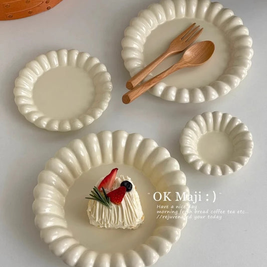 Ceramic Dinner Plates – Round Porcelain Dessert & Pasta Plate Ceramic Dinner Plate Peaceful Pleasures Health and Wellness