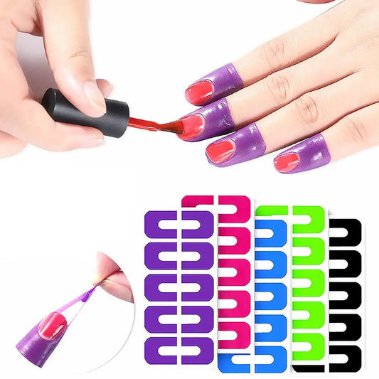 U-Shape Nail Polish Barrier Stickers | Spill-Proof Gel Stencils Nail Art Stencils Peaceful Pleasures Health and Wellness