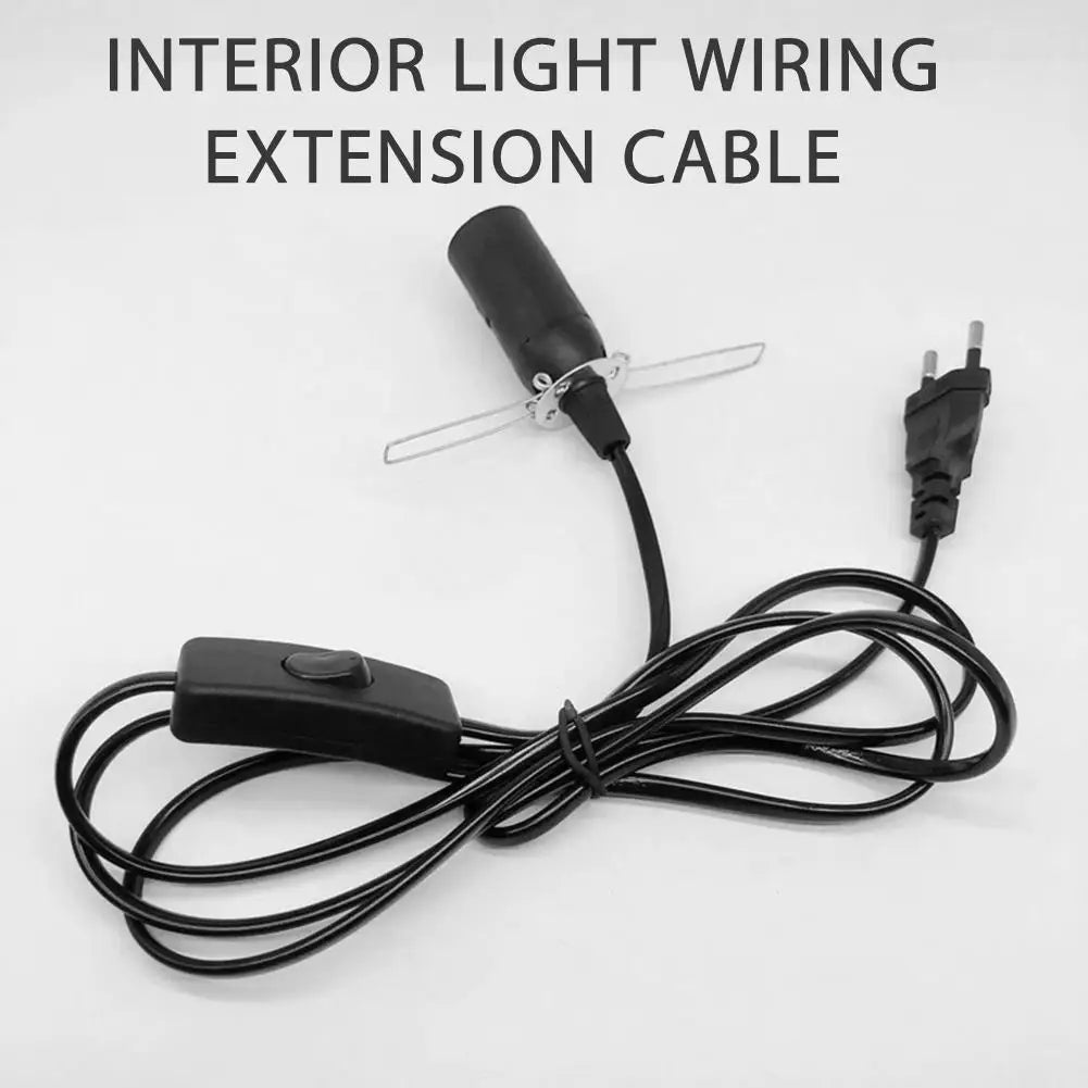 EU Plug Salt Lamp Cord E14 Lamp Holder 1.8M Power Cord with On/Off Switch for Salt Lamps Peaceful Pleasures Health and Wellness