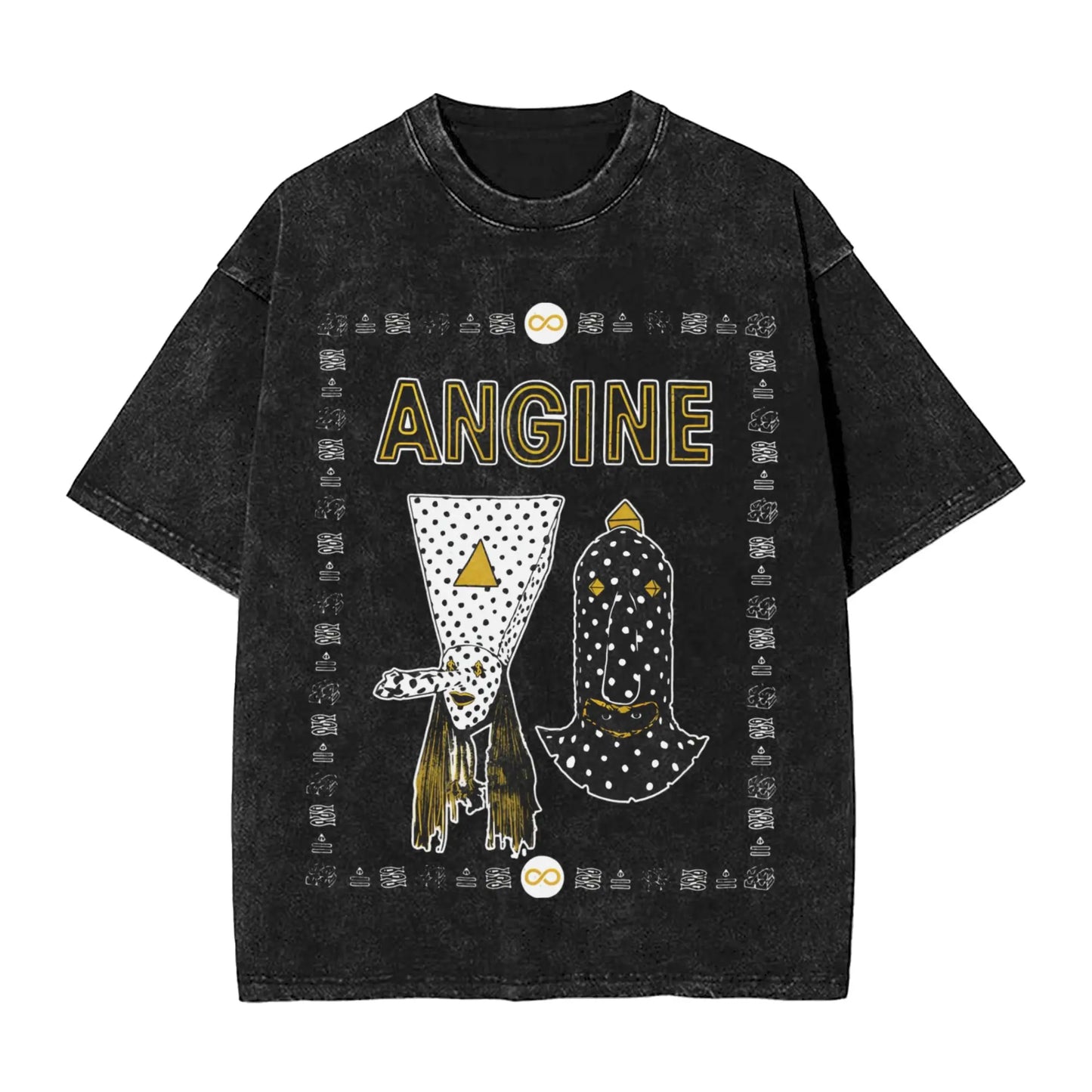 Angine De Poitrine Band T-Shirt Summer Y2K Basic T Shirts Casual Leisure Tee Shirt For Men Short Sleeve Loose Top Tees Peaceful Pleasures Health and Wellness 1 XXL