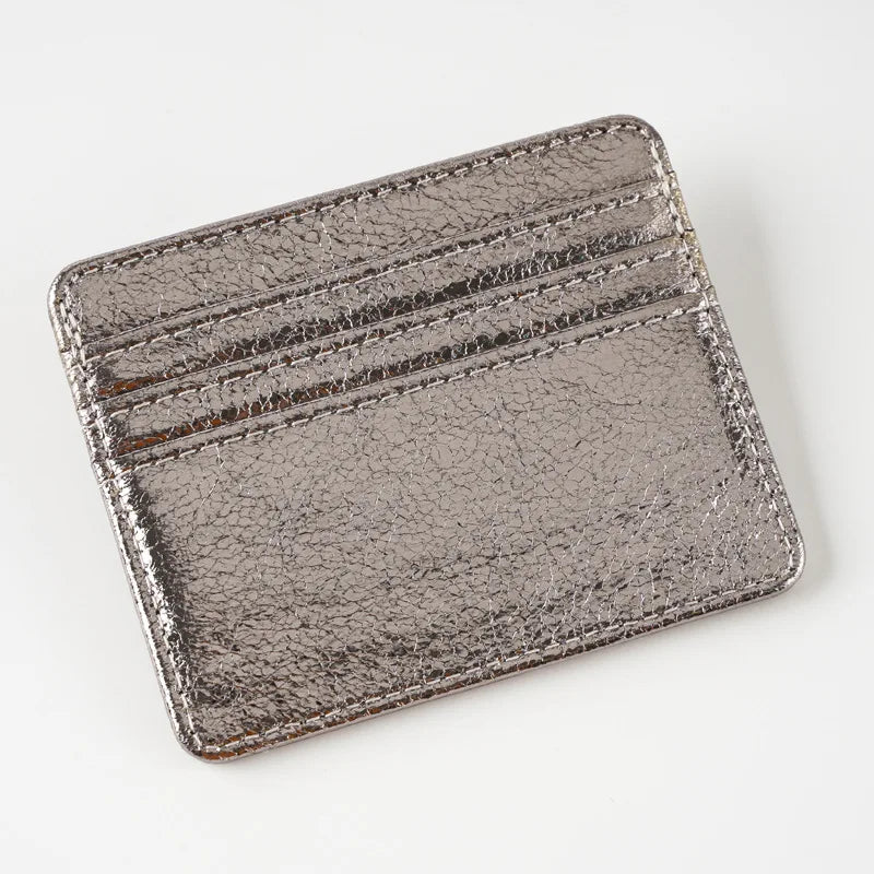 Ultra-Slim PU Leather Card Wallet | 4-Slot Unisex Cardholder