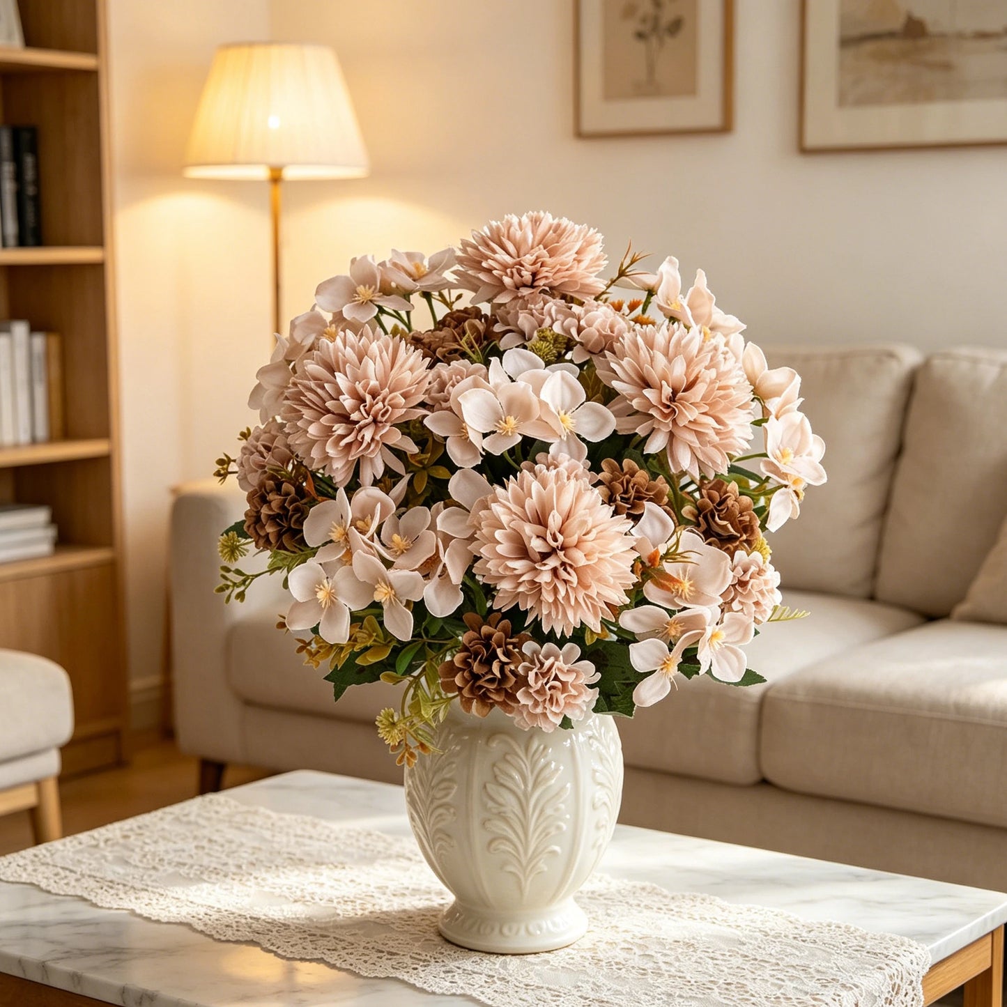 Silk Hydrangea Carnation Artificial Flowers – Wedding & Home Decor