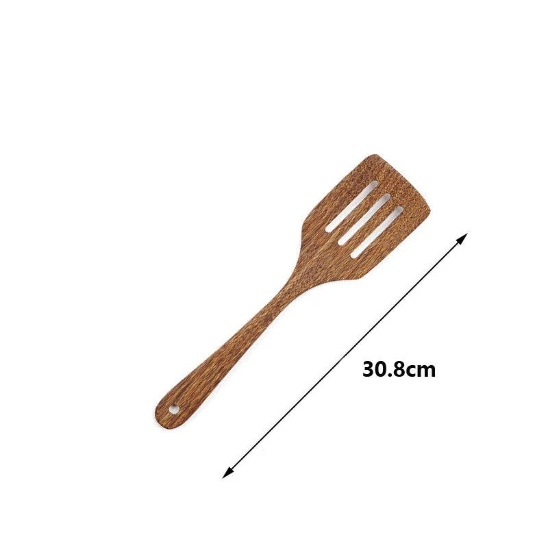 Wooden Spatula Set – Non-Stick Safe Kitchen Cooking Utensils