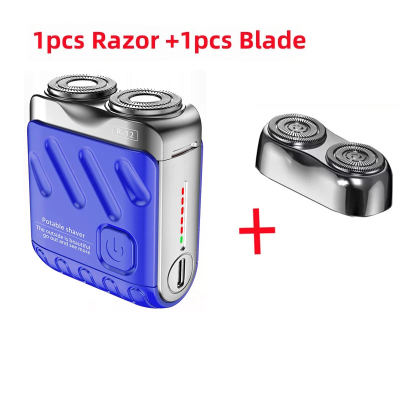 Mini Dual Head Rotary Electric Shaver | Type-C Waterproof Travel