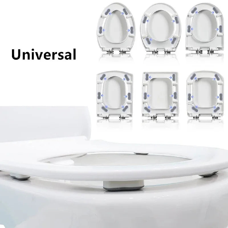 4-Pack Toilet Seat Bumper Pads – Non-Slip Adhesive Cushions