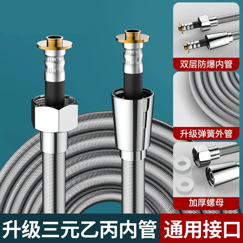 Stainless Steel Flexible Shower Hose 1.5M & 2M Extension