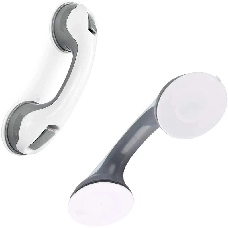 No-Drill Suction Cup Grab Bar | Bathroom Safety Handle 1–2 Pack