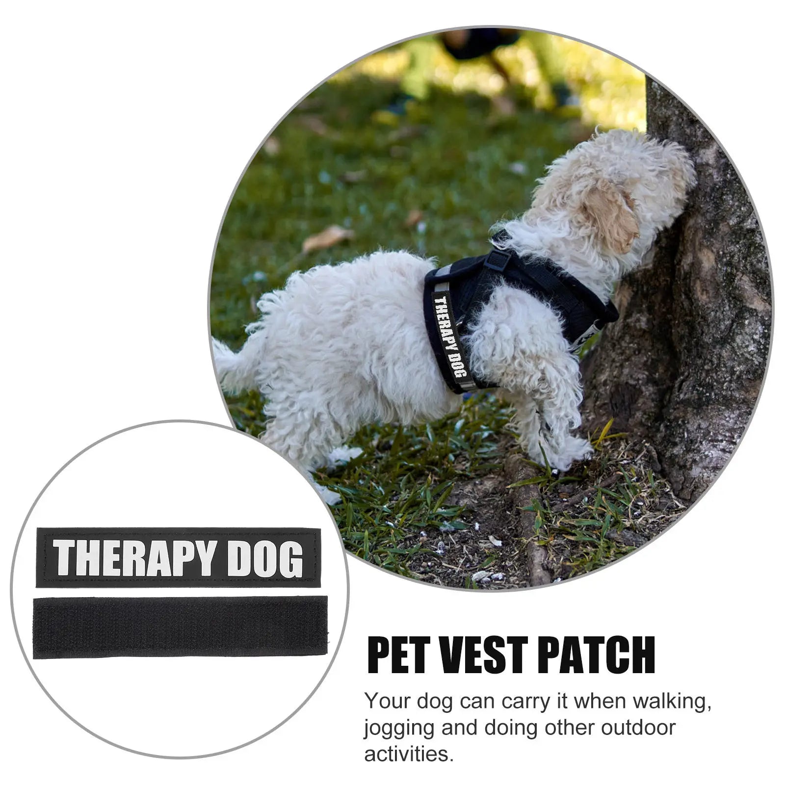 2Pairs Reflective Dog Vest Patches High-Visibility PU Material for Dog Harness Vest Outdoor Safety Pet Supplies Peaceful Pleasures Health and Wellness
