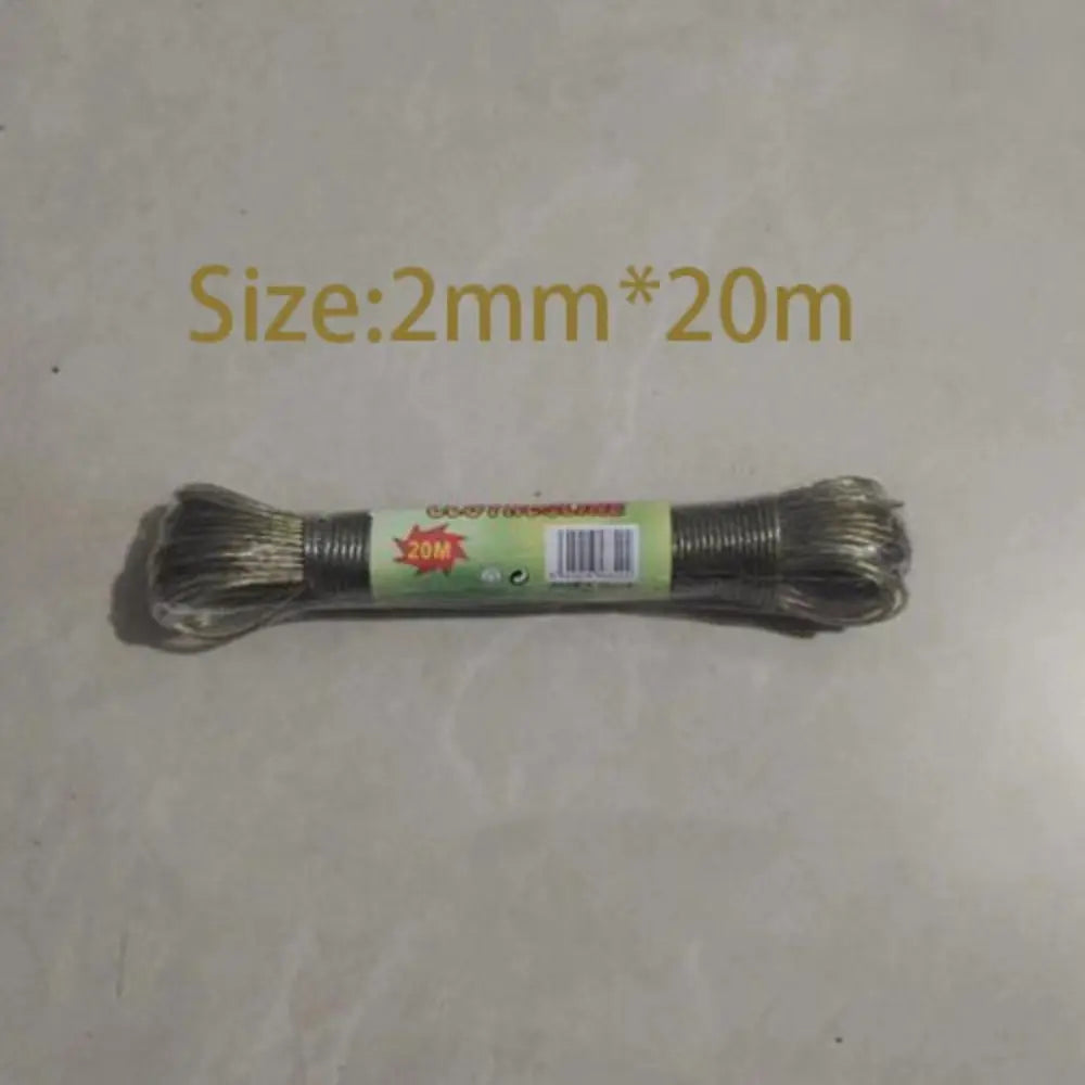 20M Steel Core Plastic Coated Clothesline Rope – Laundry Drying