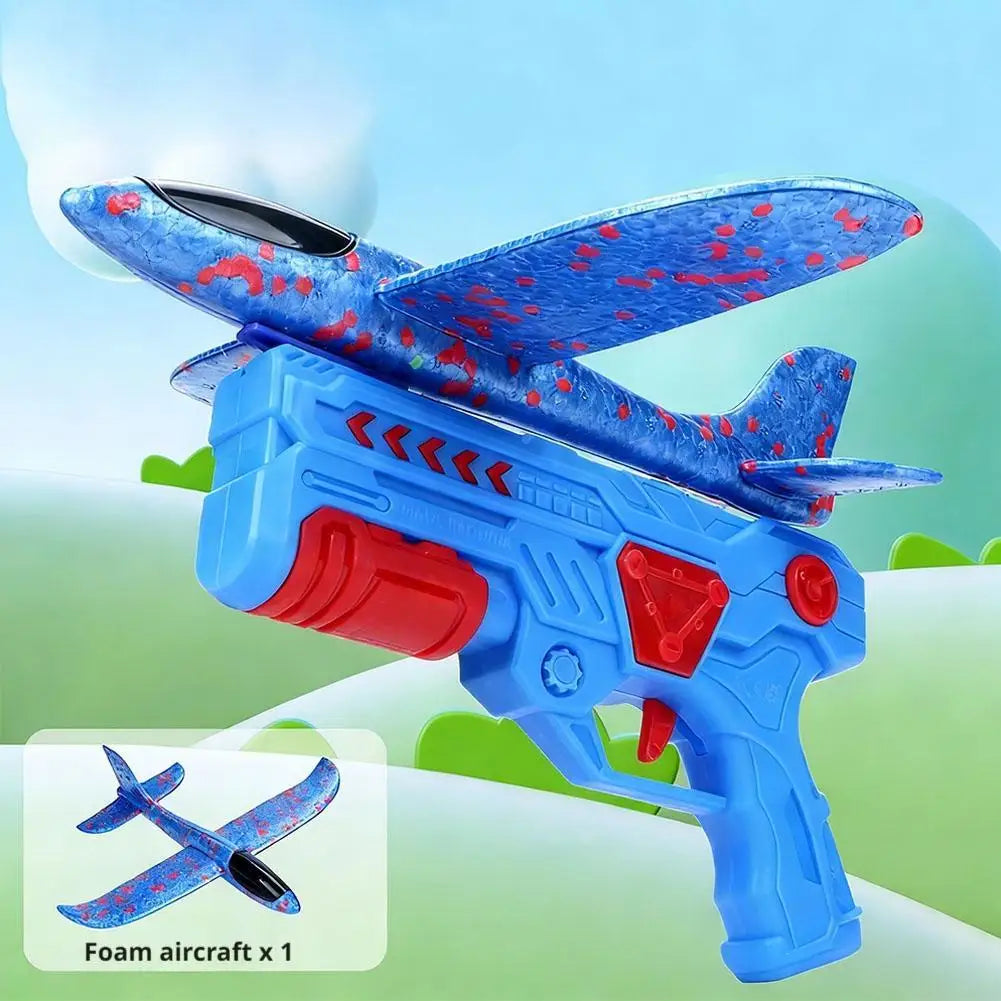 Kids Foam Catapult Airplane Launcher Toy | Outdoor Play Gift Foam Airplane Launcher Peaceful Pleasures Health and Wellness