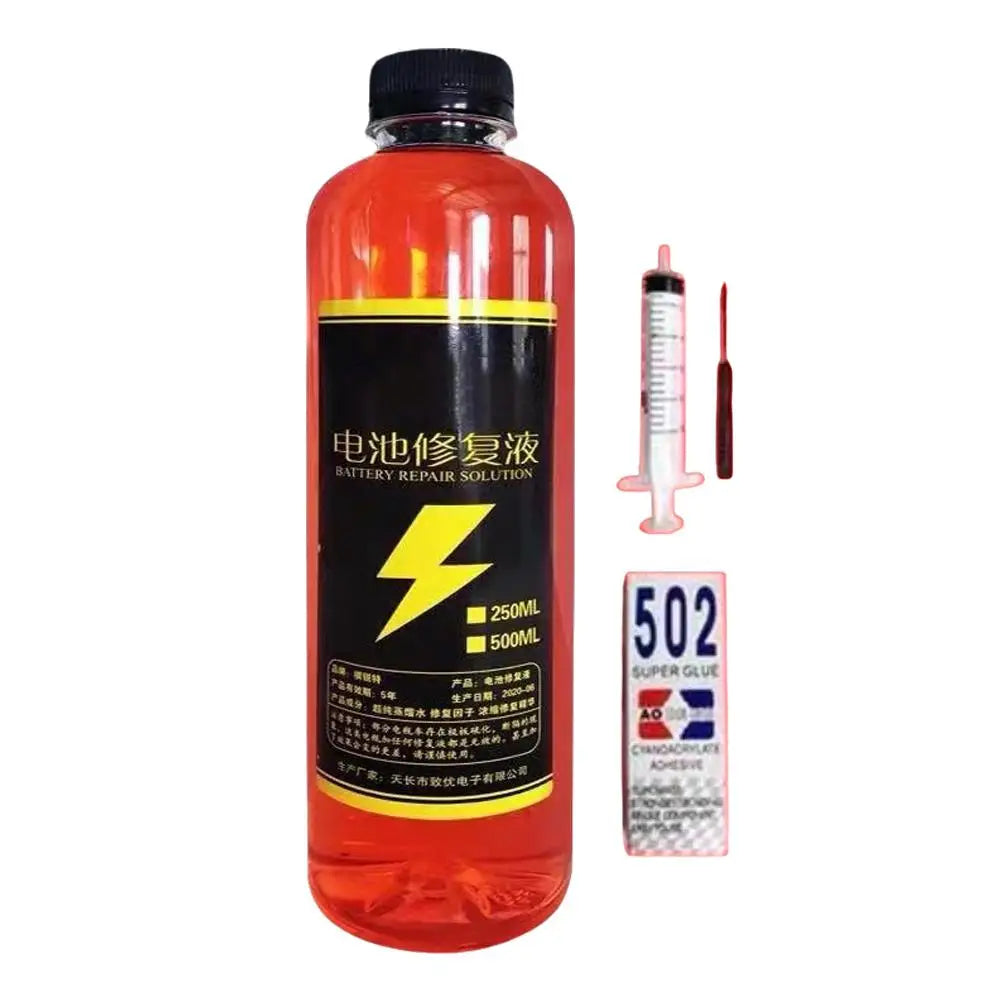 500ml Car Battery Repair Liquid Solution Battery Acid Solution For Battery Renewal Acid Battery Restore Liquid Terminal Cle Peaceful Pleasures Health and Wellness A