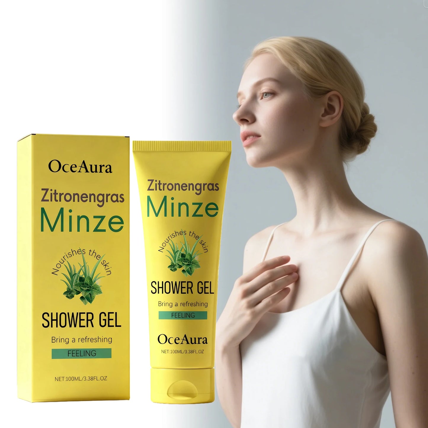 OceAura Lemon Exfoliating Shower Gel | Deep Clean & Oil Control