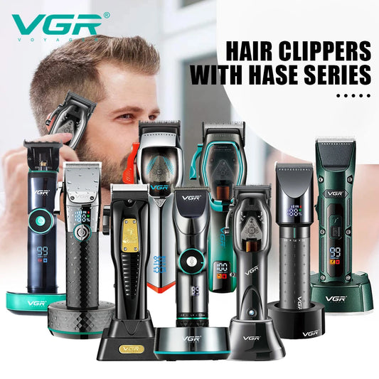 VGR Long Life Hair Trimmer Powerful Power Hair Trimmer Set for Men with Base series hair trimmer Peaceful Pleasures Health and Wellness