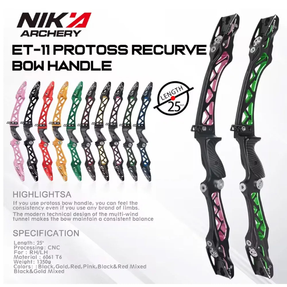 NIKA ET-11 Archery 25 Recurve Bow Riser ILF Right Left Hand
