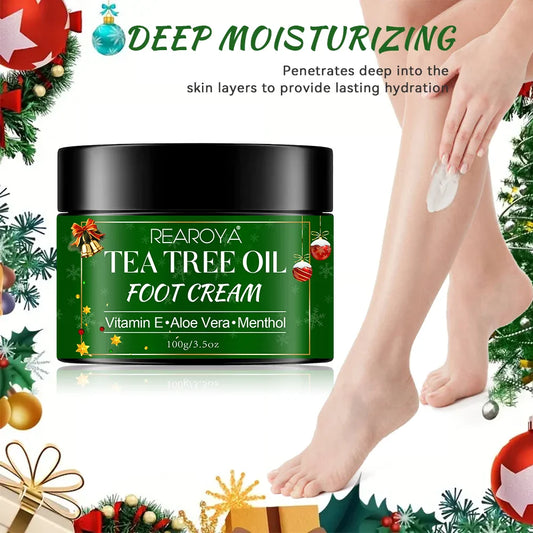 REAROYA Tea Tree Oil Foot Cream – Moisturizes Dry Heels 30g/60g Foot Cream Oasis Select