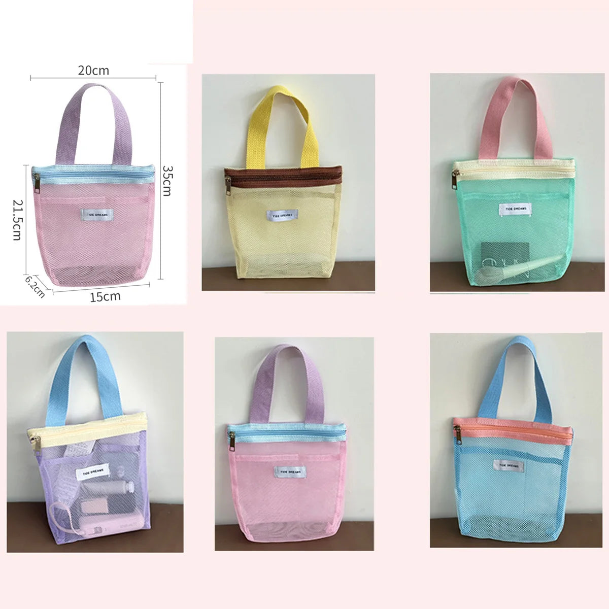 1Pcs Mesh Makeup Toiletry Storage Bags Handbags Portable Travel Washing Body Shower Tools Organizer Cosmetic Organizer Pouch Peaceful Pleasures Health and Wellness