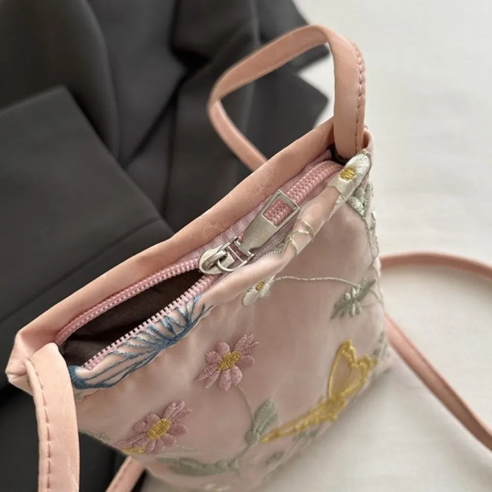 Chinese Style Embroidered Butterfly Mini Crossbody Bag Mini Crossbody Bag Peaceful Pleasures Health and Wellness