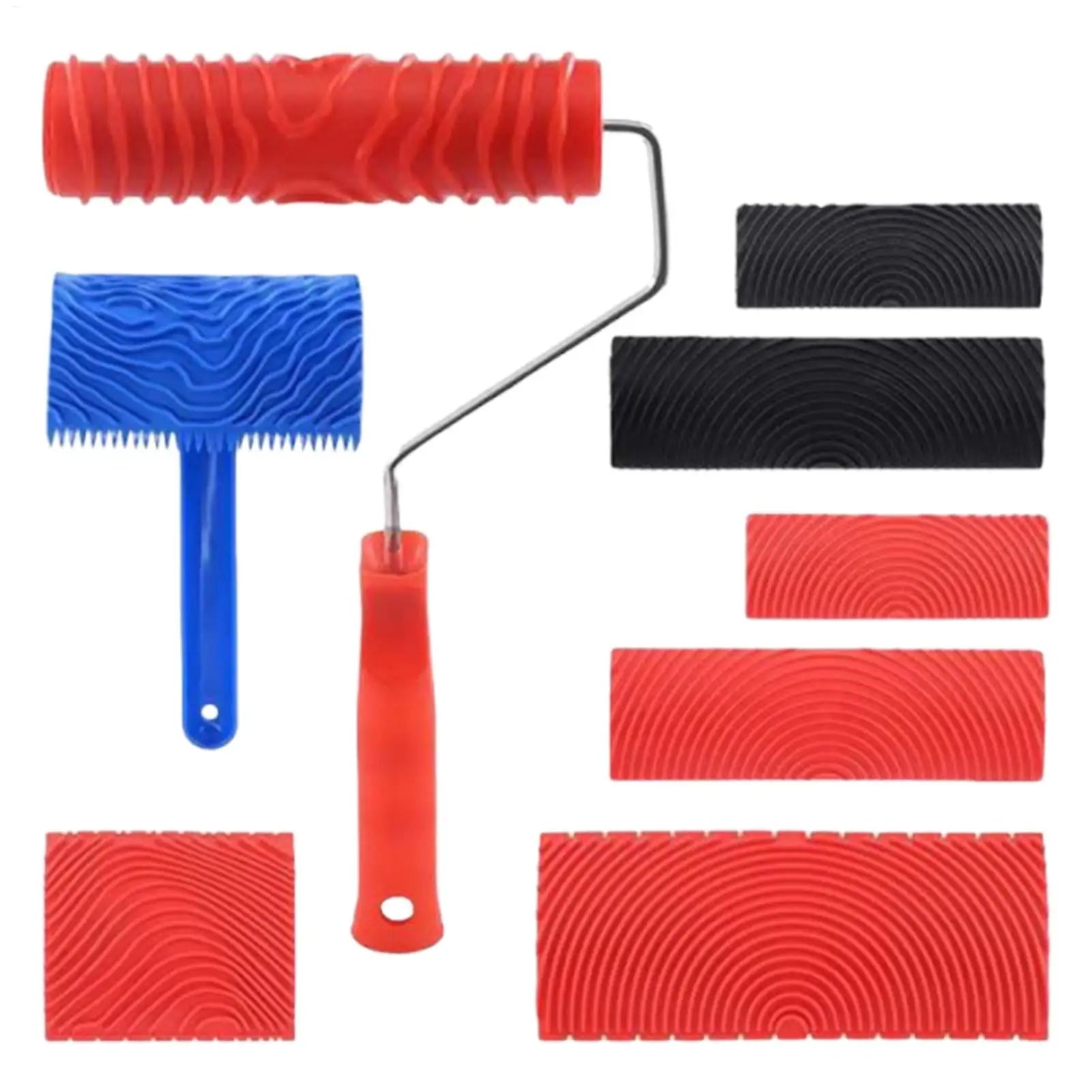 8PCS Wood Grain Roller Tool Texture Improvement Roller & Rocker Kit Easy-to-Use Graining Tool for Furniture Cabinets DIY Project Peaceful Pleasures Health and Wellness