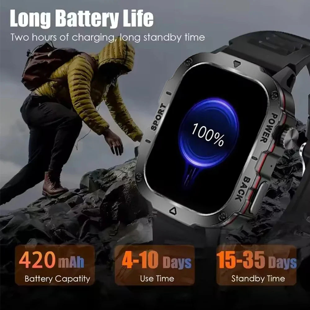 COTAUL Military Smart Watch | Bluetooth Call, GPS, Fitness
