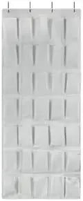 35-Pocket Over-the-Door Shoe Organizer with Metal Hooks for Large Capacity Storage Peaceful Pleasures Health and Wellness United States