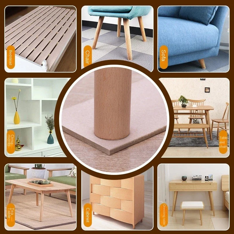 Felt Furniture Leg Pads 18–128pcs | Self-Adhesive Floor Protectors