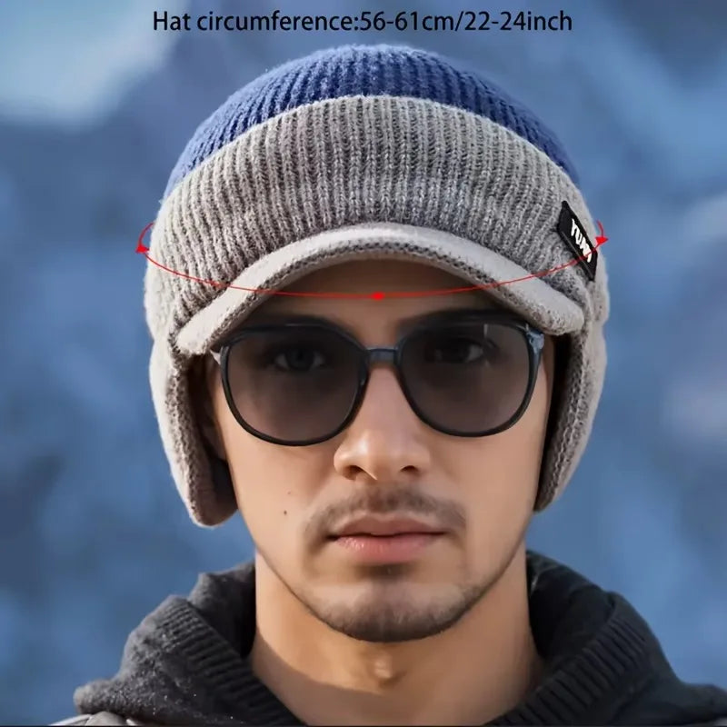 Winter Thermal Knit Baseball Cap | Ear Protection Beanie