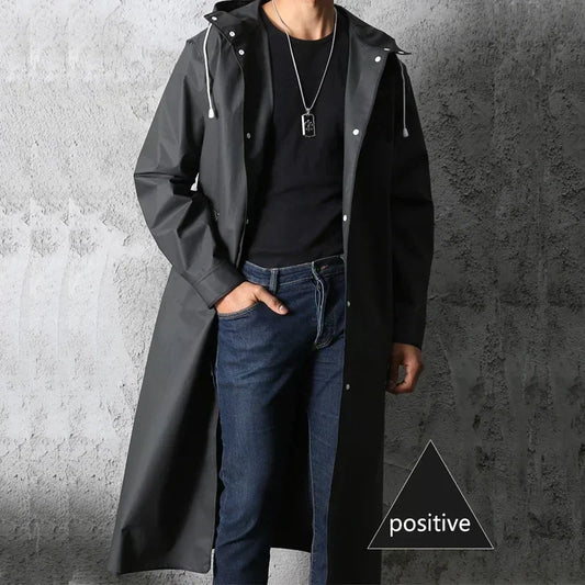 Waterproof Rain Coat Biker Raincoat Black Poncho Men's Resistant Raincoats for Rain Windbreaker Adult Style Rope Woman Gear Home Peaceful Pleasures Health and Wellness