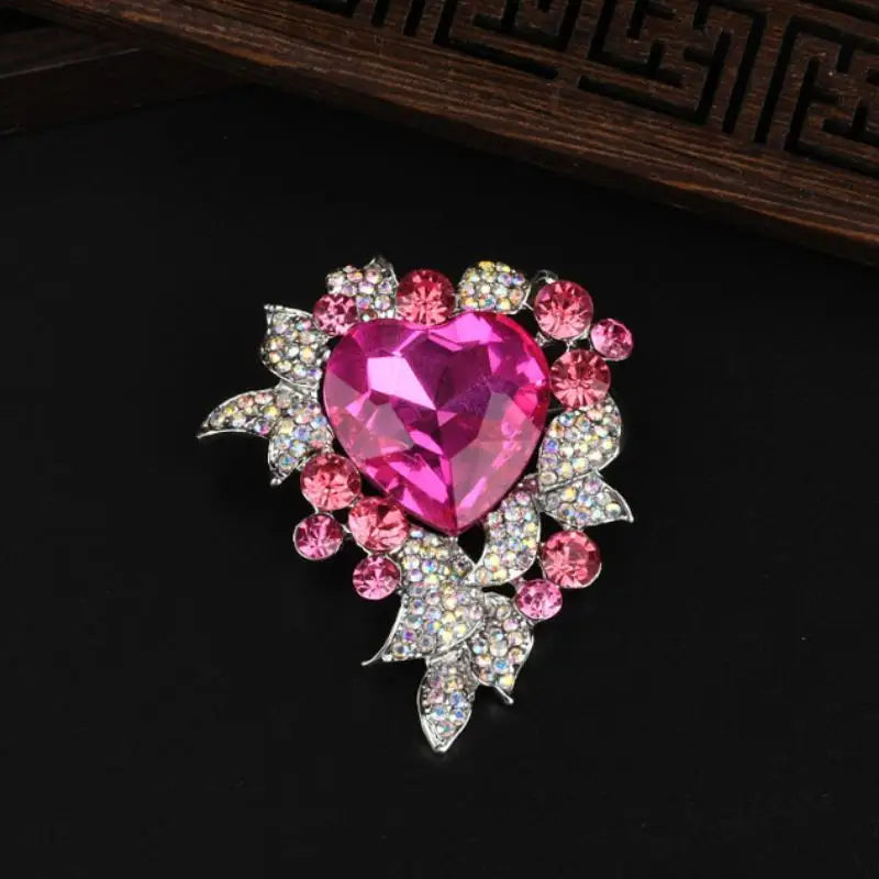 Rhinestone Crystal Flower Brooch for Women | Elegant Pin Crystal Flower Brooch Peaceful Pleasures Health and Wellness A7