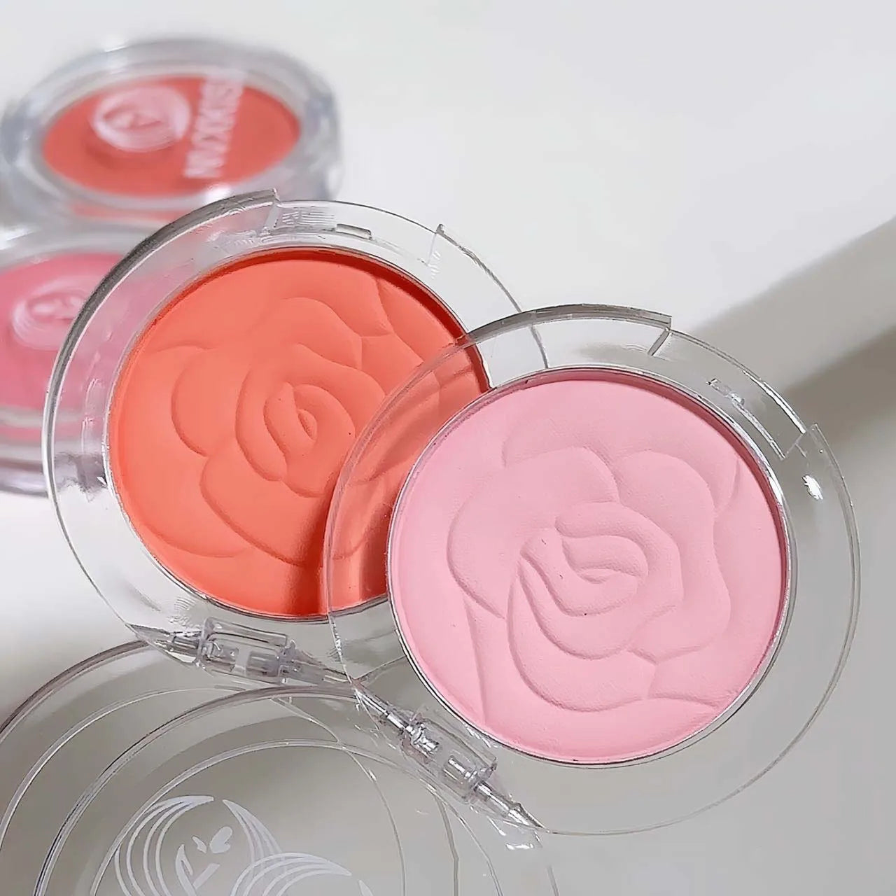 ZYXUAQIR Matte Powder Blush – Peach Pink Natural Finish