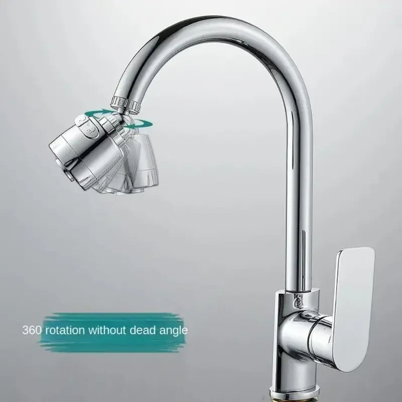 360° Rotating Faucet Aerator & Extension Tube | Water-Saving