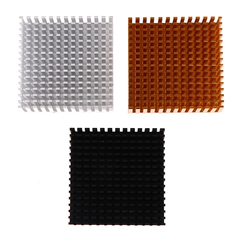 White\Black\Gold 50*50*15MM With Thermal Conductive Adhesive Aluminum Heatsink Panel Heat Sink CPU Power IC Chip Cooler Radiator Peaceful Pleasures Health and Wellness