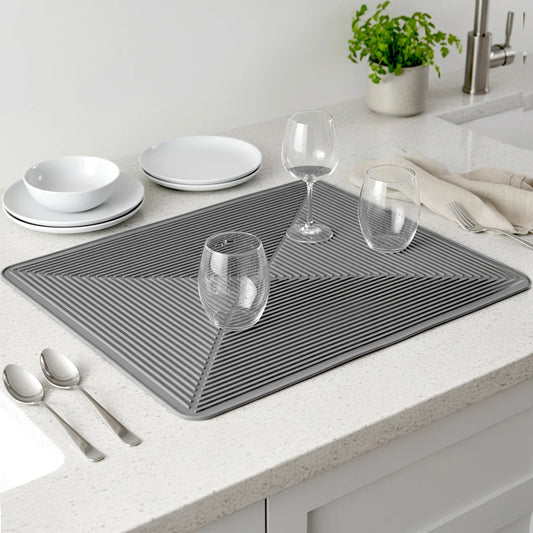 Leeseph Silicone Sink Pad, Non-Skid Counter Protector, Multipurpose Drying For Kitchen Utensils, Heat Resistant Dishwashing Mat Peaceful Pleasures Health and Wellness