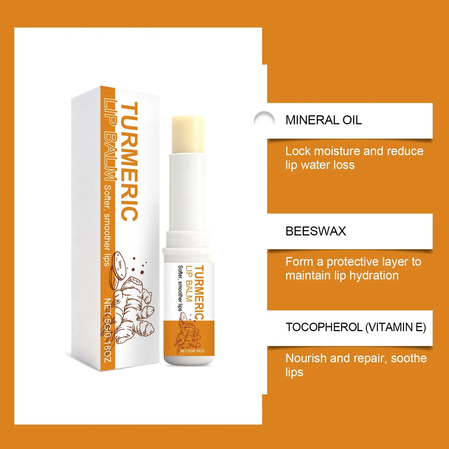 Turmeric Lip Balm – Moisturizing, Brightening & Anti-Crack