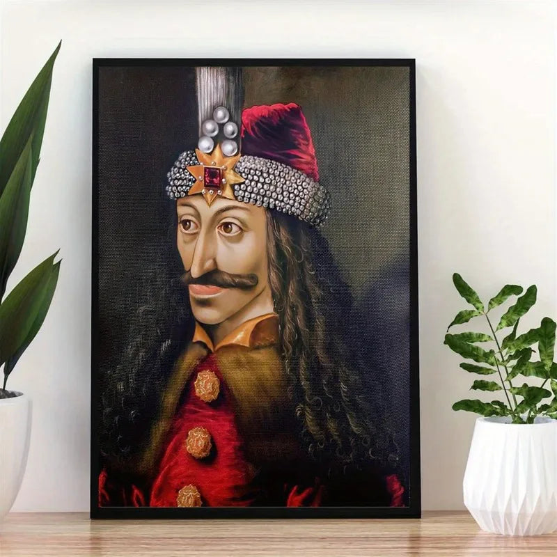 Count Dracula Portrait Canvas Poster: Gothic Horror Art, Nordic Style, Realistic Portraiture, Home Decor, Wall Art, Unframed Peaceful Pleasures Health and Wellness