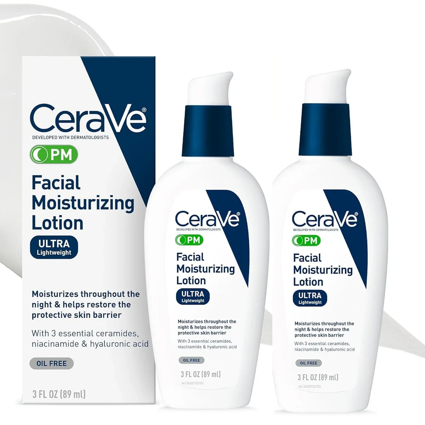CeraVe PM Night Moisturizer – Hyaluronic Acid & Ceramides 3oz