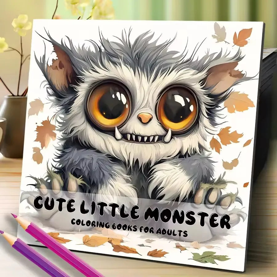 Little Monster Coloring Book 20 Pages Adult Picture Animals Drawings