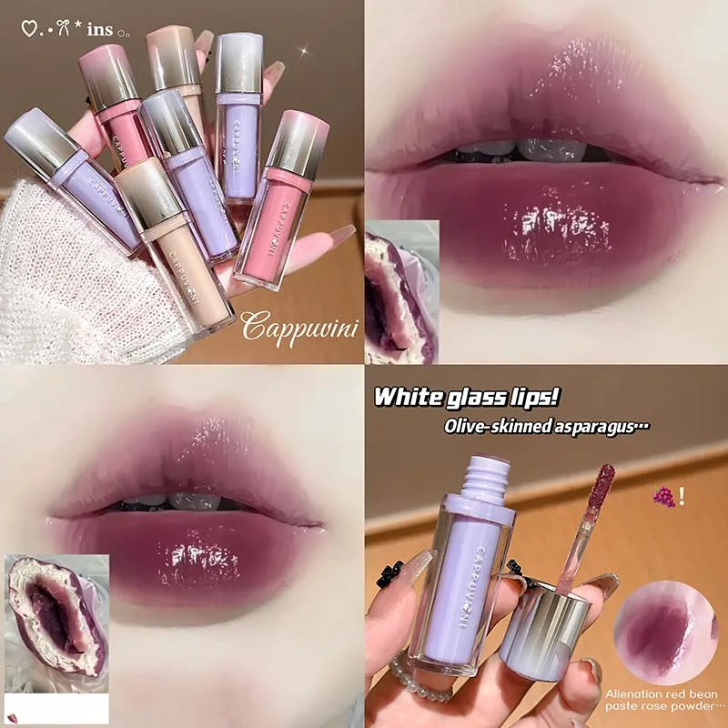 Cappuvini Strawberry Lip Gloss | Glass Mirror Shine Lip Tint