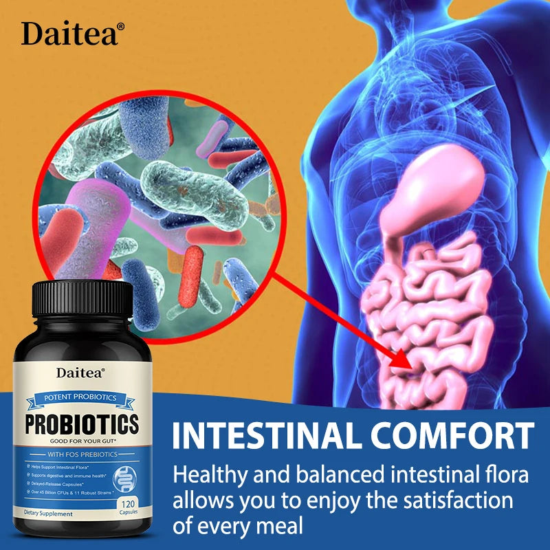Probiotics and Prebiotics Capsules Support Gut Health and The Immune System, Relieving Occasional Constipation & Bloating Peaceful Pleasures Health and Wellness
