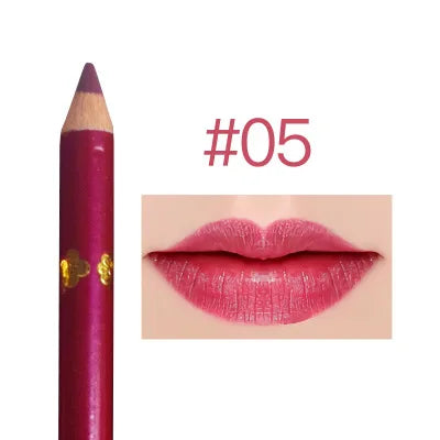 12-Color Waterproof Lip Liner Set | Long-Lasting Foggy Finish