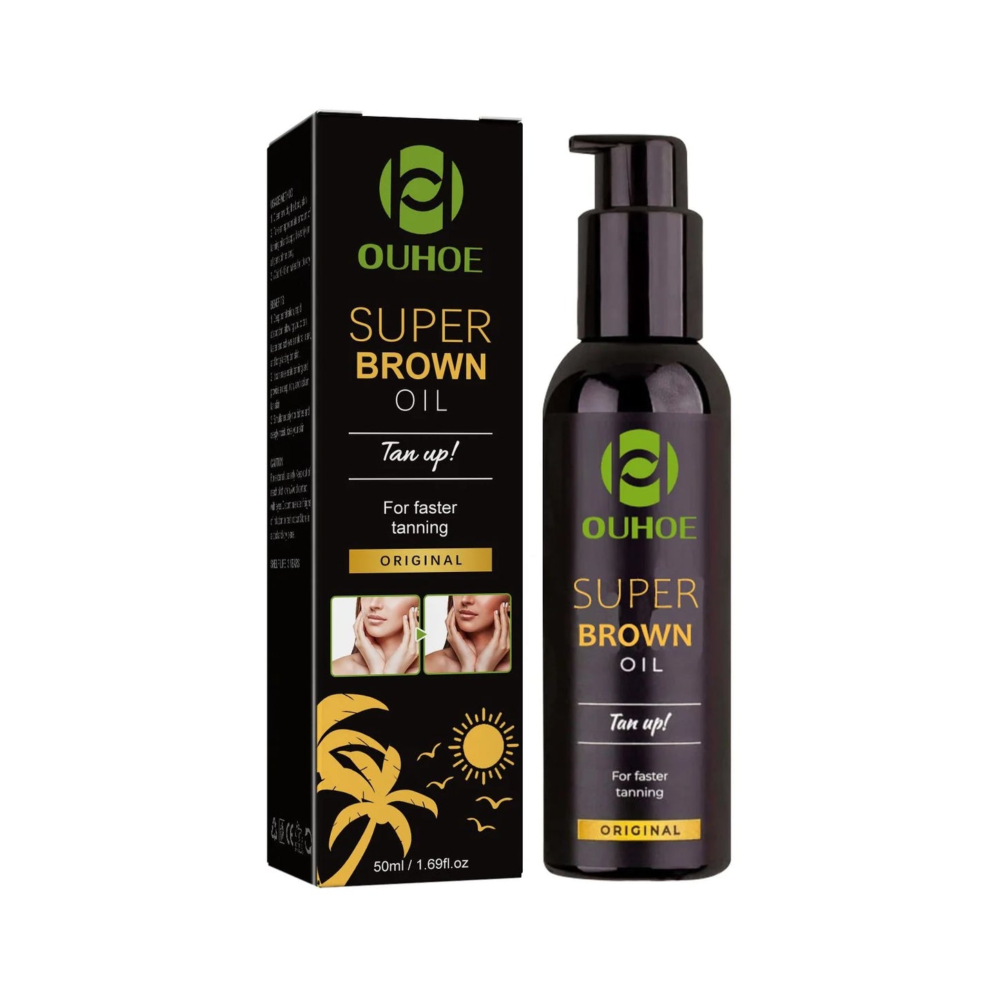 Ouhoe Dark Tanning Oil – Bronze Glow & Moisturizing Self Tan