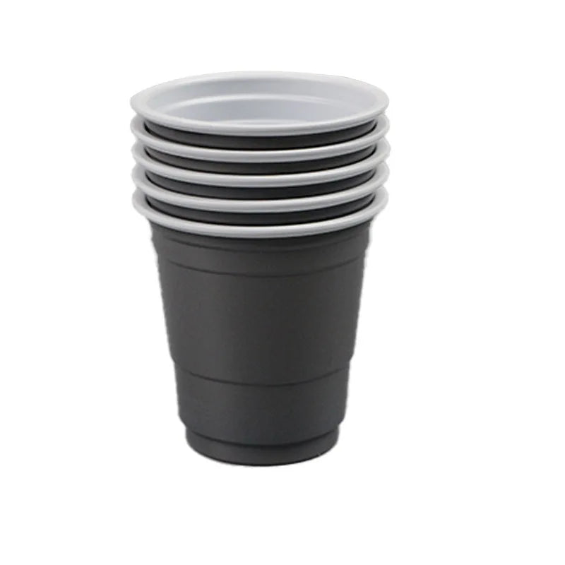 50 Pack 2OZ Mini Party Cups Plastic Shot Glasses Red Disposable Cups for Birthday Wedding Holiday Celebrating Graduation Party Peaceful Pleasures Health and Wellness Grey