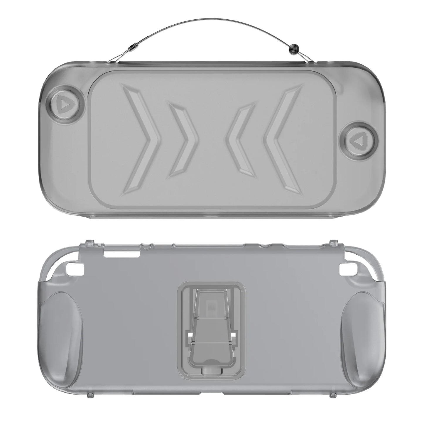 TPU+ABS Case Ergonomic Handle Grip Cover Anti-Drop Handheld Game Console Case Anti-Slip Host Shell For 2025 NS2 For Switch 2 Peaceful Pleasures Health and Wellness Translucent Black