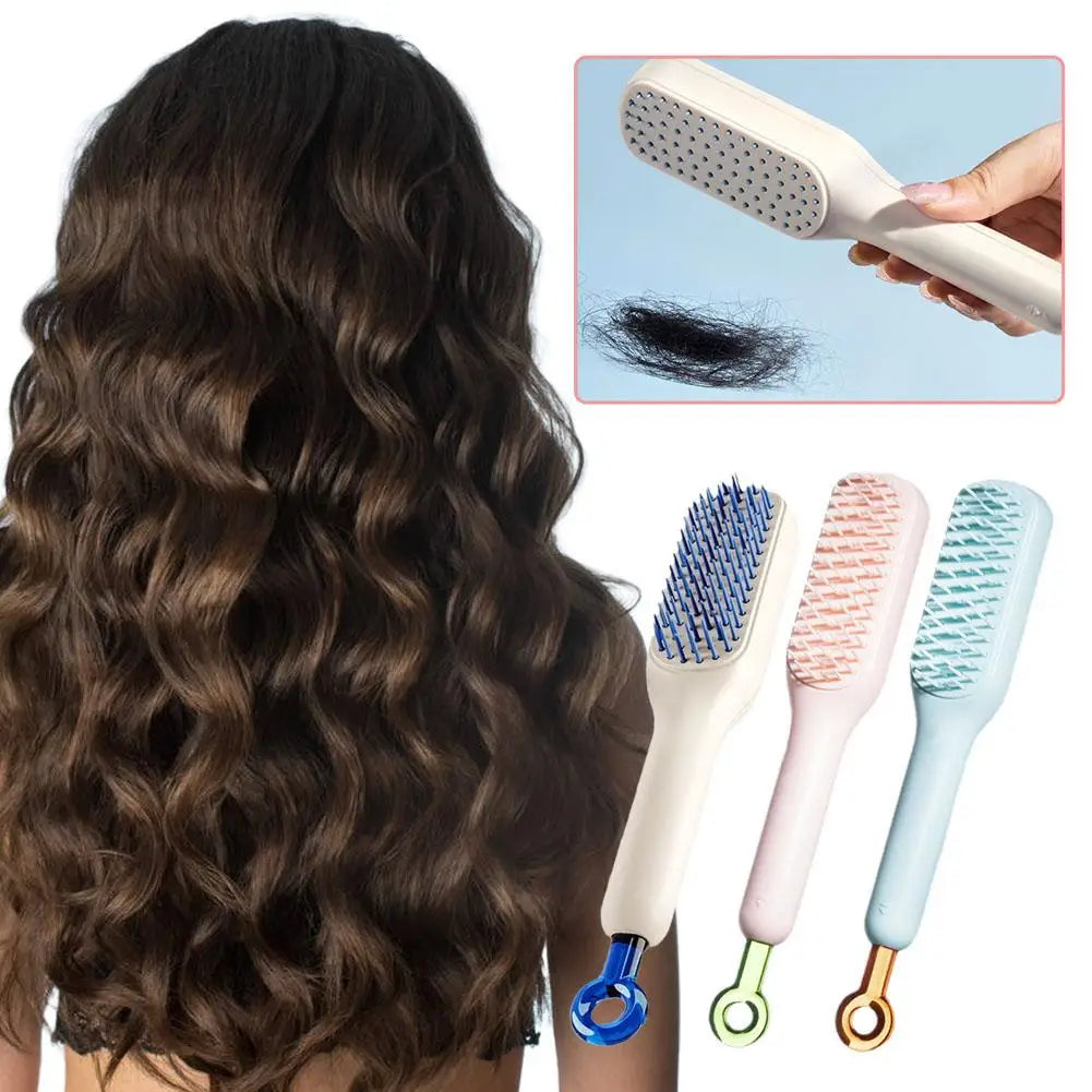 Magic Retractable Self-Cleaning Scalp Massage Comb Peaceful Pleasures Health and Wellness