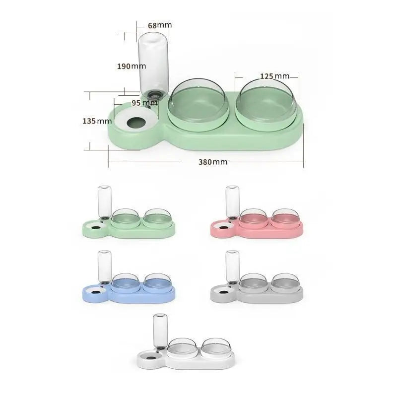 Pet Automatic Feeders 3 Bowl Water Dispenser Large-diameter Dog Basin